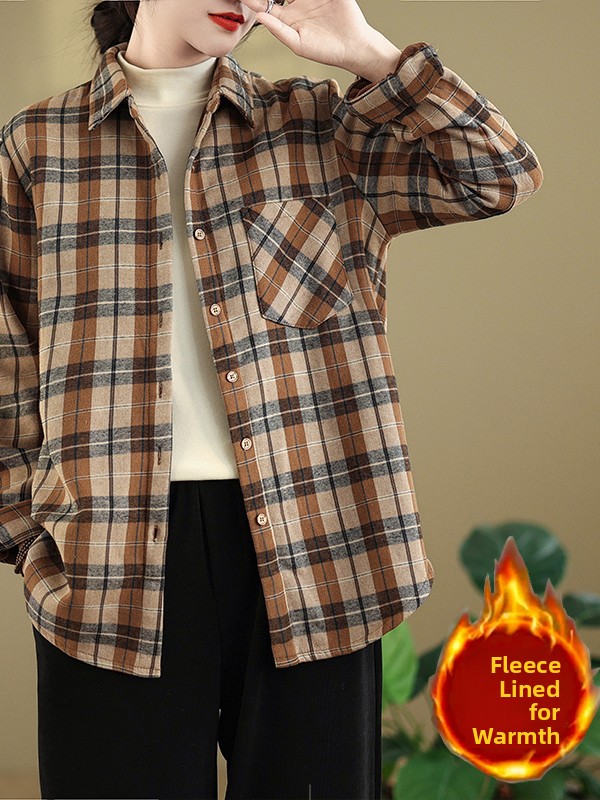 Plaid Flannel Long Sleeve Shir - đánh giá và giá Flannel Shirt Lined