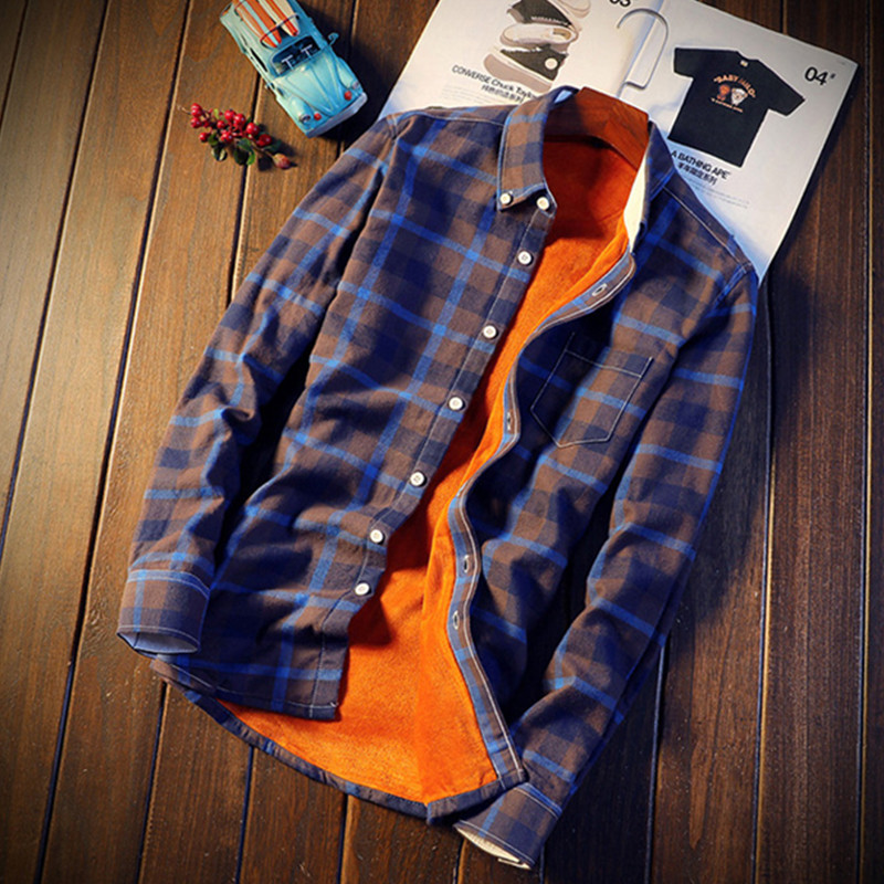 Camisa Masculina  Men Plaid Fl - đánh giá và giá Flannel Shirt Lined